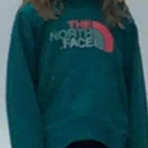 Turquoise north face sweatshirt